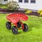 Height Adjustable Gardening Rolling Seat with Wear-Resistant Tires and Large Weight Capacity